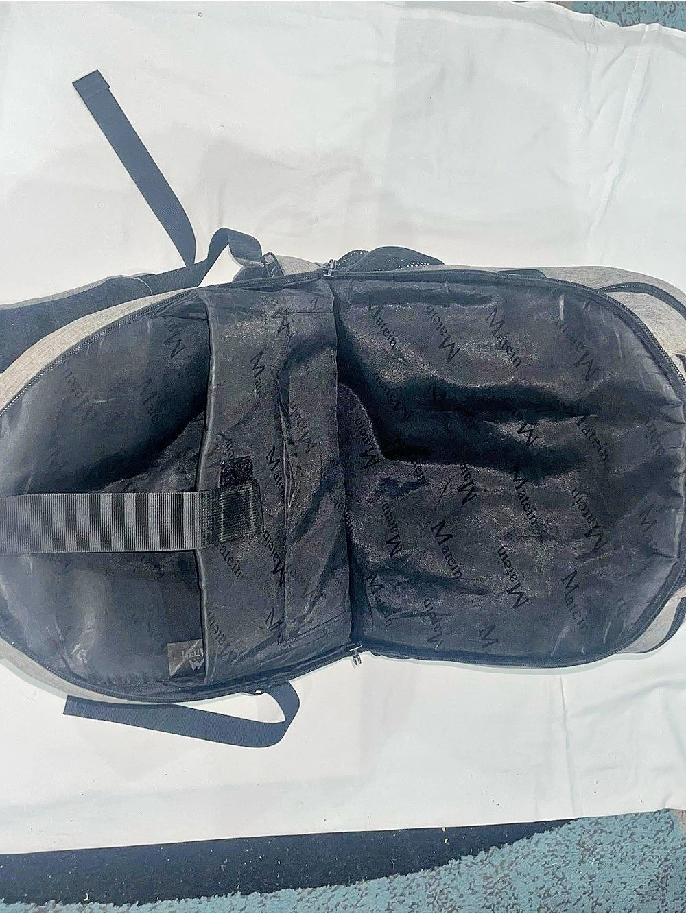 Matein Gray & Black Backpack - Picture 9 of 14